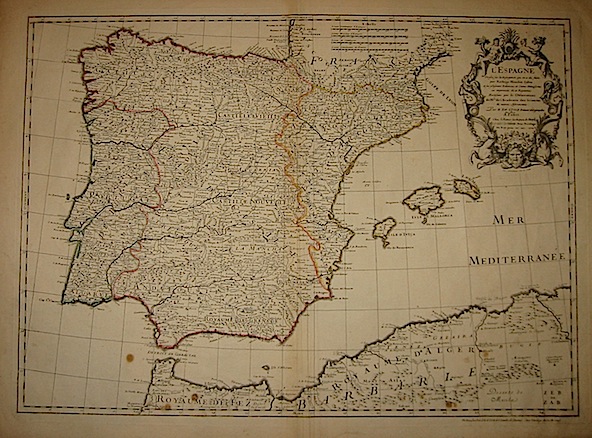 De l'Isle Guillaume (1675-1726) L'Espagne dressée sur la description qui en a été faite par Rodrigo Mendez Sylva... 1720 ca. Parigi 